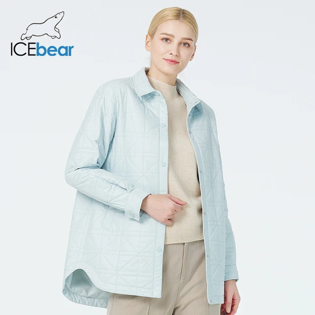 스타일과 편안함의 완벽한 조화: ICEbear 여성용 면 파카 봄 가을 가벼운 코트