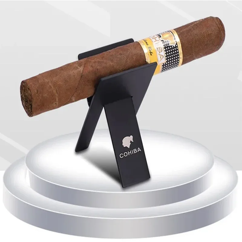 Cigar Tools Cigar Ashtray Stainless Steel Cigar Ashtray Holder Steel Foldable Rack Cigar Stand Tray Smoking Utensil Accessories