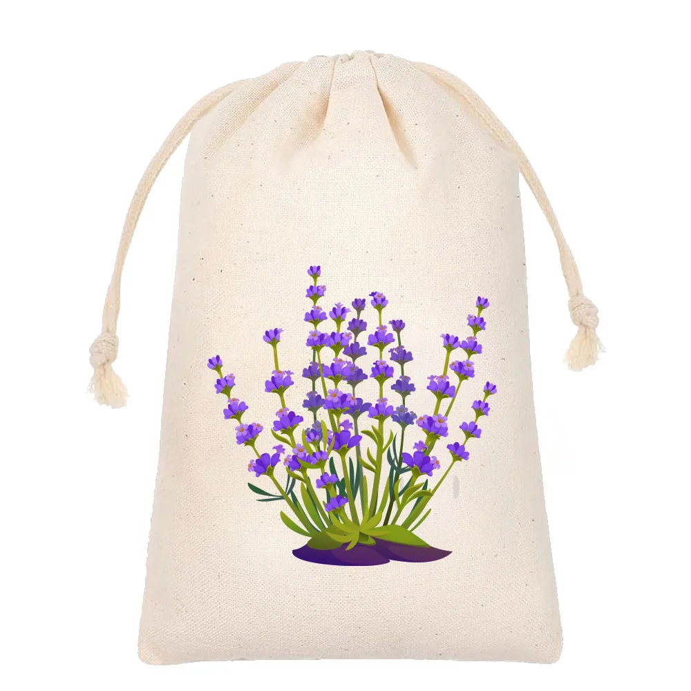 10 x 15 cm Baumwoll-Lavendel-Geschenktüte, geeignet für Hochzeitsfeier, kleine Geschenkverpackungen, Dekoration, Aufbewahrungs- und Aufbewahrungstasche für getrocknete Blumen – Detail 5