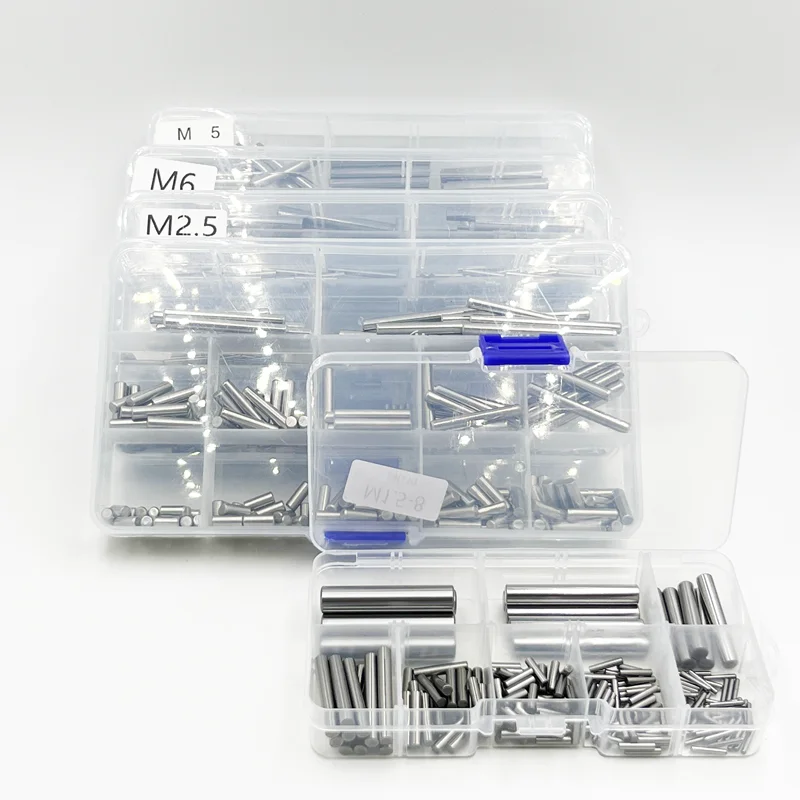 Cylindrical Pin Locating Dowel Set 304 Stainless Steel Fixed Lock Pin Shaft Fixing Metal Solid Rod M1-M8