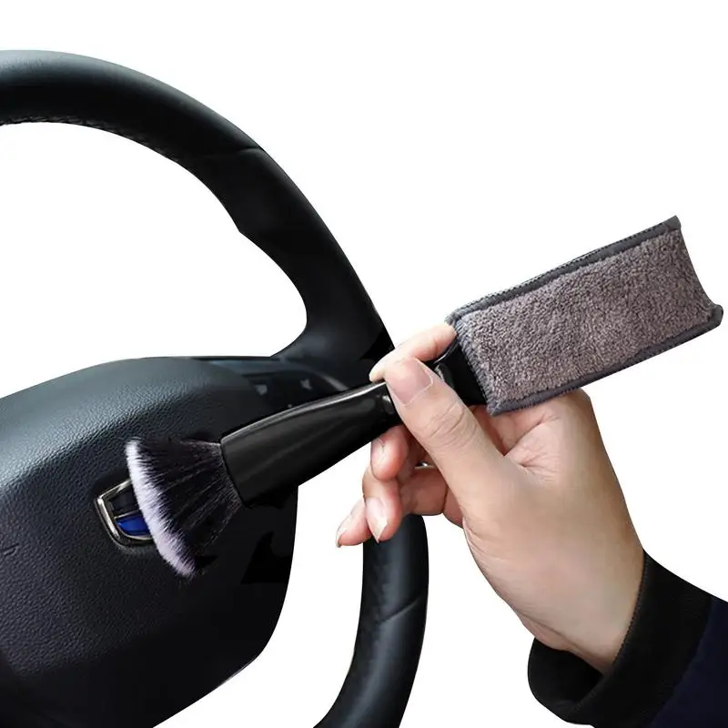 

Car Detailing Brushes Two-Headed Detailing Brush Washable Two-Headed Detailing Brushes For Cleaning Car Air-conditioned Air