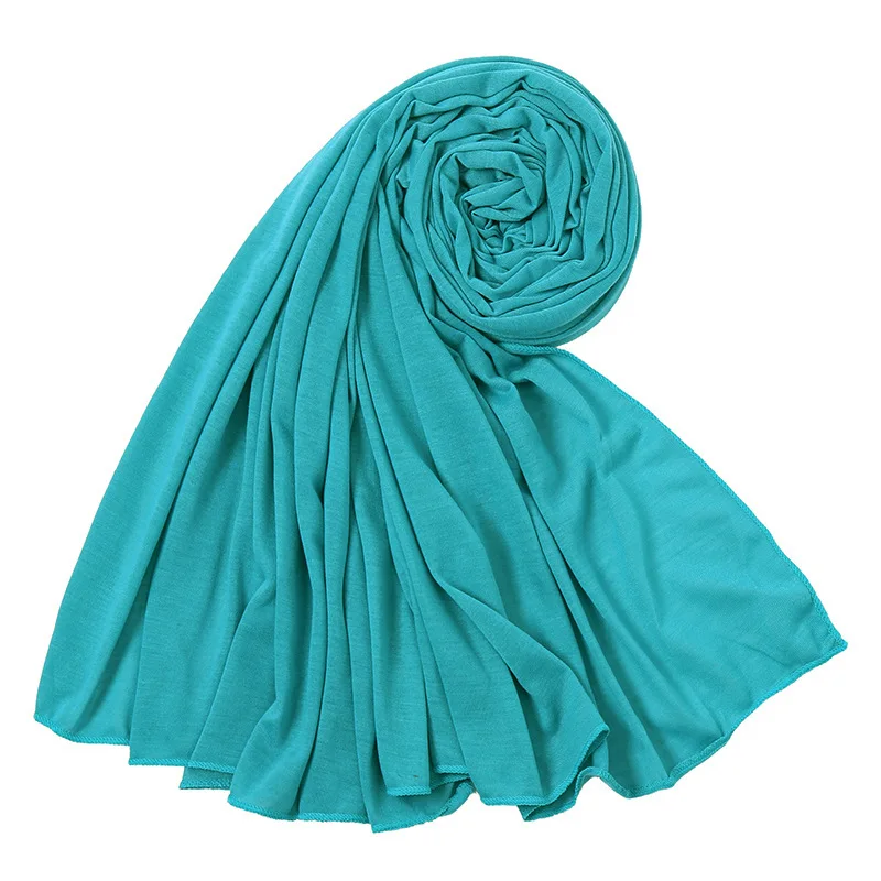 MODAL COTTON Lady Turban Head Wrap Hair Scarf Plain Color Long Breathable Head Band For Women head scarf female head wraps