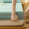 Waterproof Fitted Sheet Single Double King Size Mattress Cover 90x200 160x200 200x220 With Elastic Band Bed Sheet 4