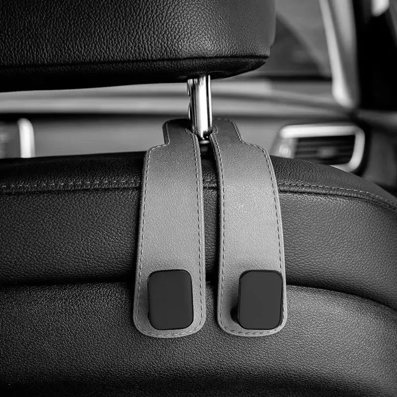 2-piece car headrest hooks for bag storage
