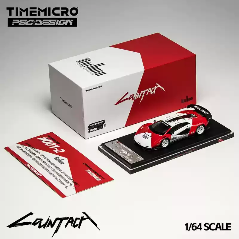 TimeMicro × PSC 1:64 Countach Marlboro Tribute Edition Alloy