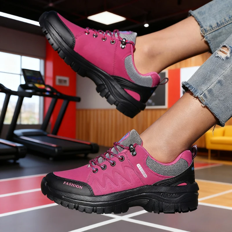 Women Sneakers Outdoor Waterproof Hiking Shoes Non-Slip Casual Walking Shoes Luxury Brand Comfort Footwear Women Climbing Boots