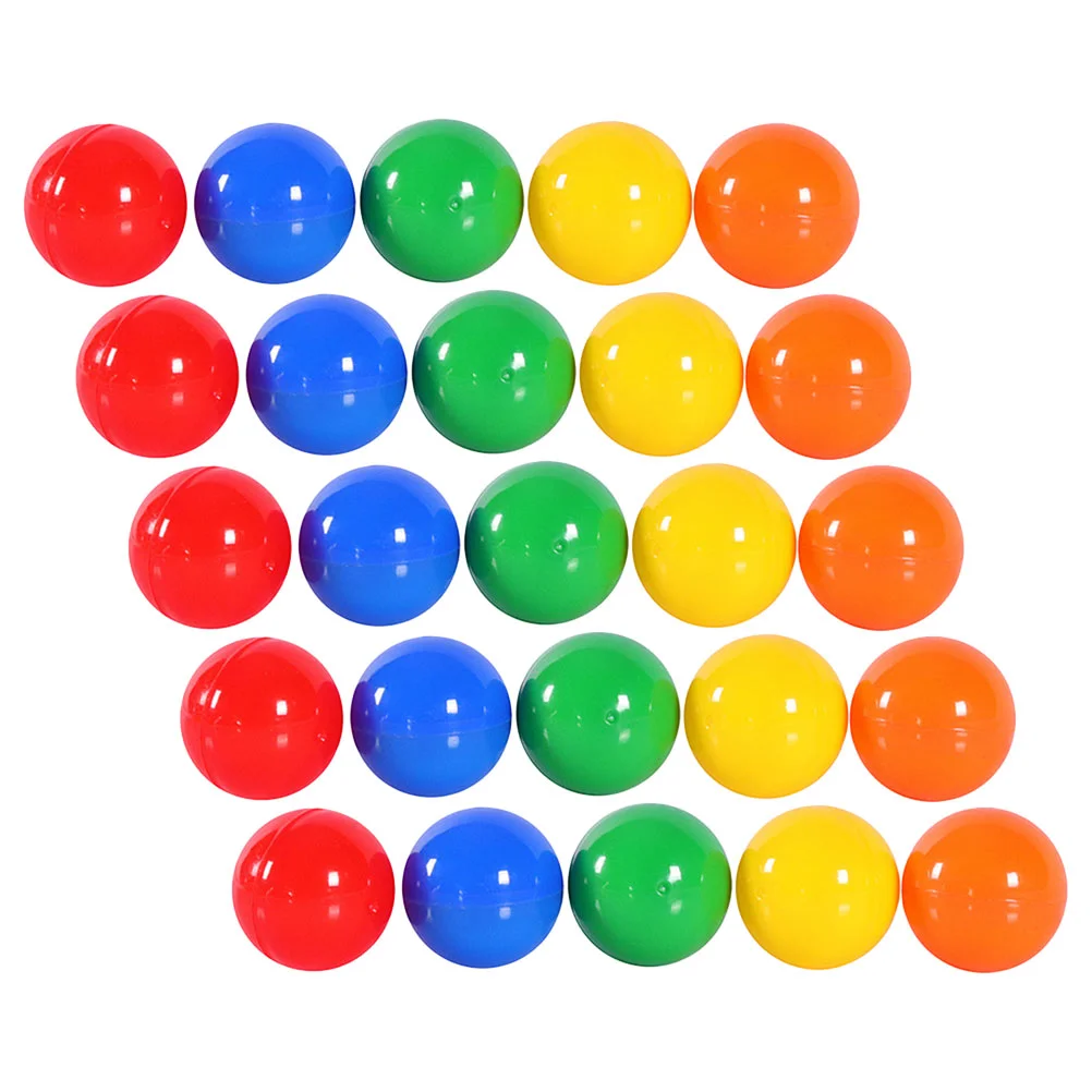50 Pcs Lottery Ball Colored Picking Balls Plastic Small Game Props Hollow Party