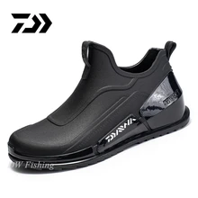 

2022 New Daiwa Men Fishing Shoes Rainboots Waterproof Rain Boots Water Shoes Outdoor Non-Slip Wear-resistant Wading Soft Shoes