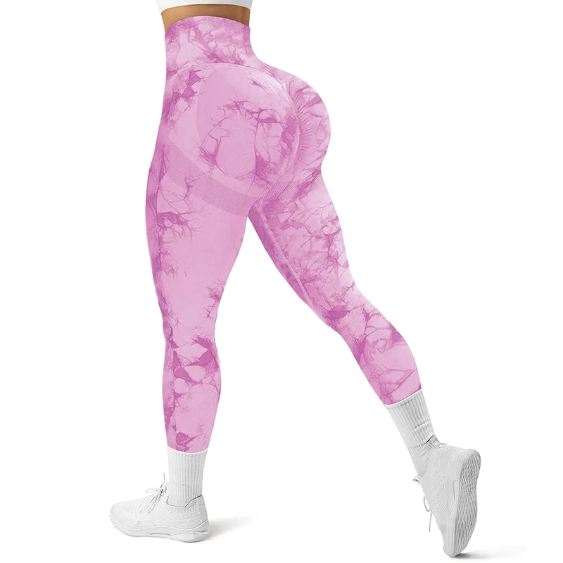 Yoga Leggings For Fitness Women Sport Tights Seamless Scrunch Butt Legging  High Waist Sportswear Tie Dye Workout Tights Gym Pant - Yoga Pants -  AliExpress