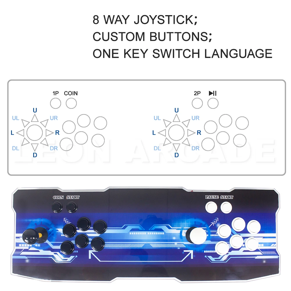 ARCADE Game Console Pandora Box 3d Wifi 8000 Games 6 Button Joystick 2 Players Controller Retro Pandora Arcade Console Game