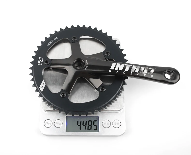 Intro7 PC013 Fixed Gear Fahrrad Kurbelgarnitur 49T 130BCD 170mm 1/2 1/8 Kettenblatt und Kurbel Aluminiumlegierung Fahrradkettenteile – Detail 10