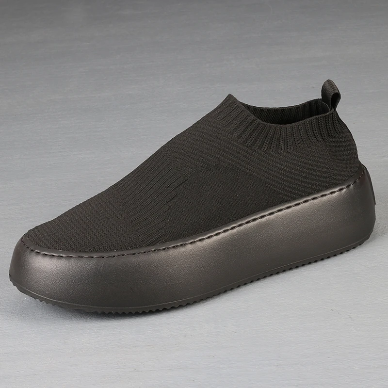 

Мужские сетчатые туфли на толстой подошве, повседневные туфли на платформе, корейский стиль