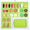 27pcs Baby Pretend Play Kitchen Kids Toys Simulation Hamburg Fries Food Role Play Montessori Educational Gift Toys for Girls 4