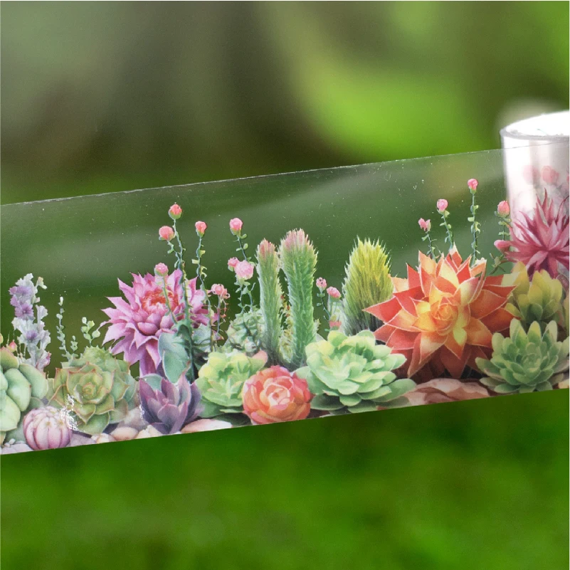 PET Tape Mountain Wild Flower Realm Series Flower Stone Landscape Outdoor Hand Account Collage Material DIY Decoration Card Gift 2