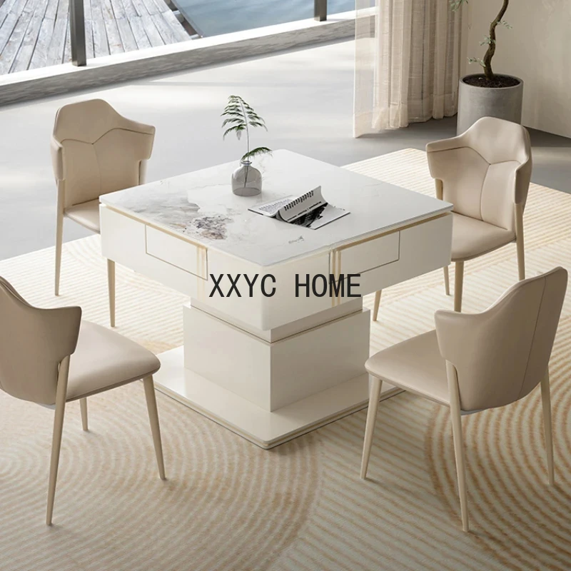 

Lifting Coffee Table Dual-Use Mahjong Table Automatic Square Multi-Function Mahjong Tea Table All-in-One Machine