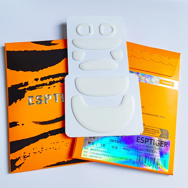 Enhanced White Curve Edge Mouse Skates with Ice Glide Technology