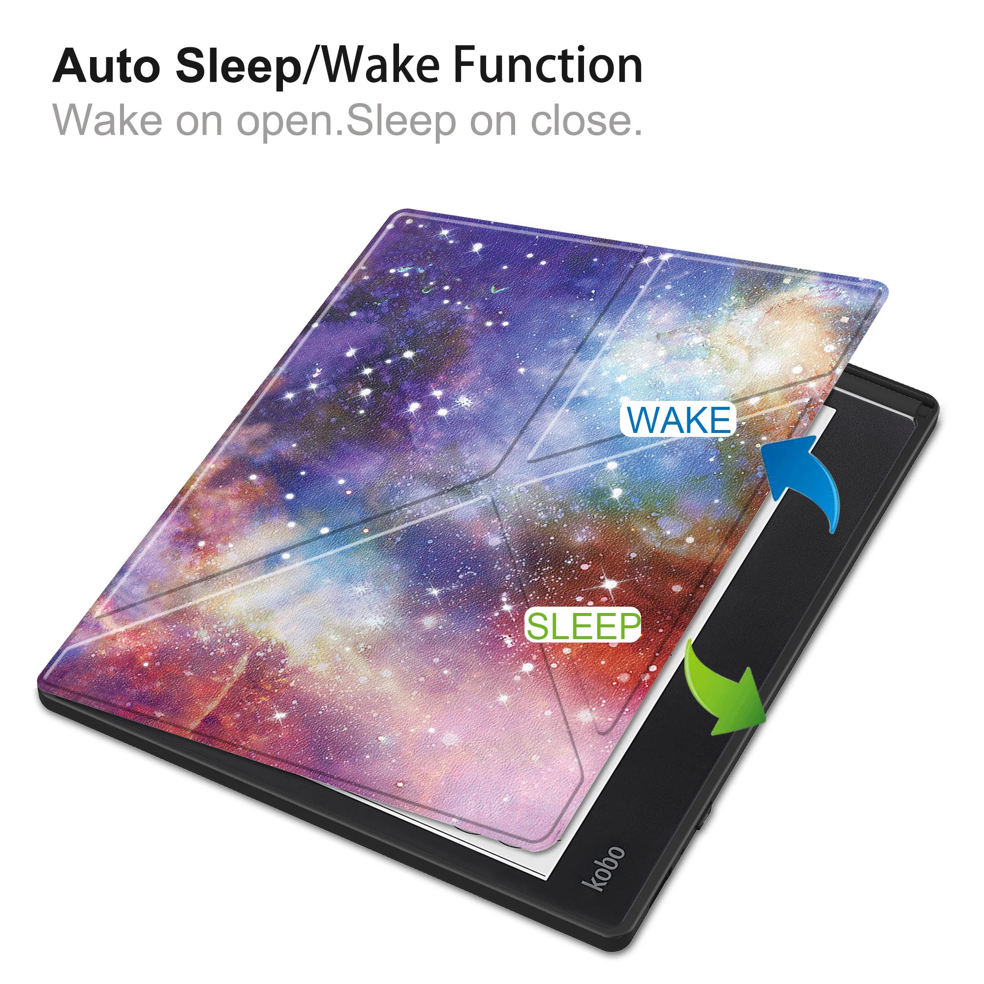 Premium PU Leather Kobo Elipsa 2E Cover with Pencil Holder - 10.3-Inch E-Reader Case with Sleep/Wake Feature & Stand