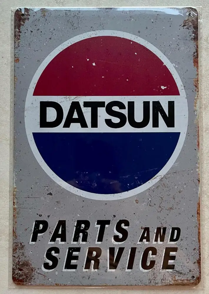 

DATSUN PARTS AND SERVICE METAL SIGN MAN CAVE GARAGE WORKSHOP CAR 20x30