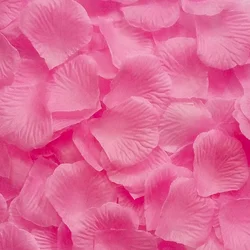 Colorful Silk Rose Petals for Romantic Decor - Perfect for Valentine's Day, Weddings, and Parties (Dark pink)