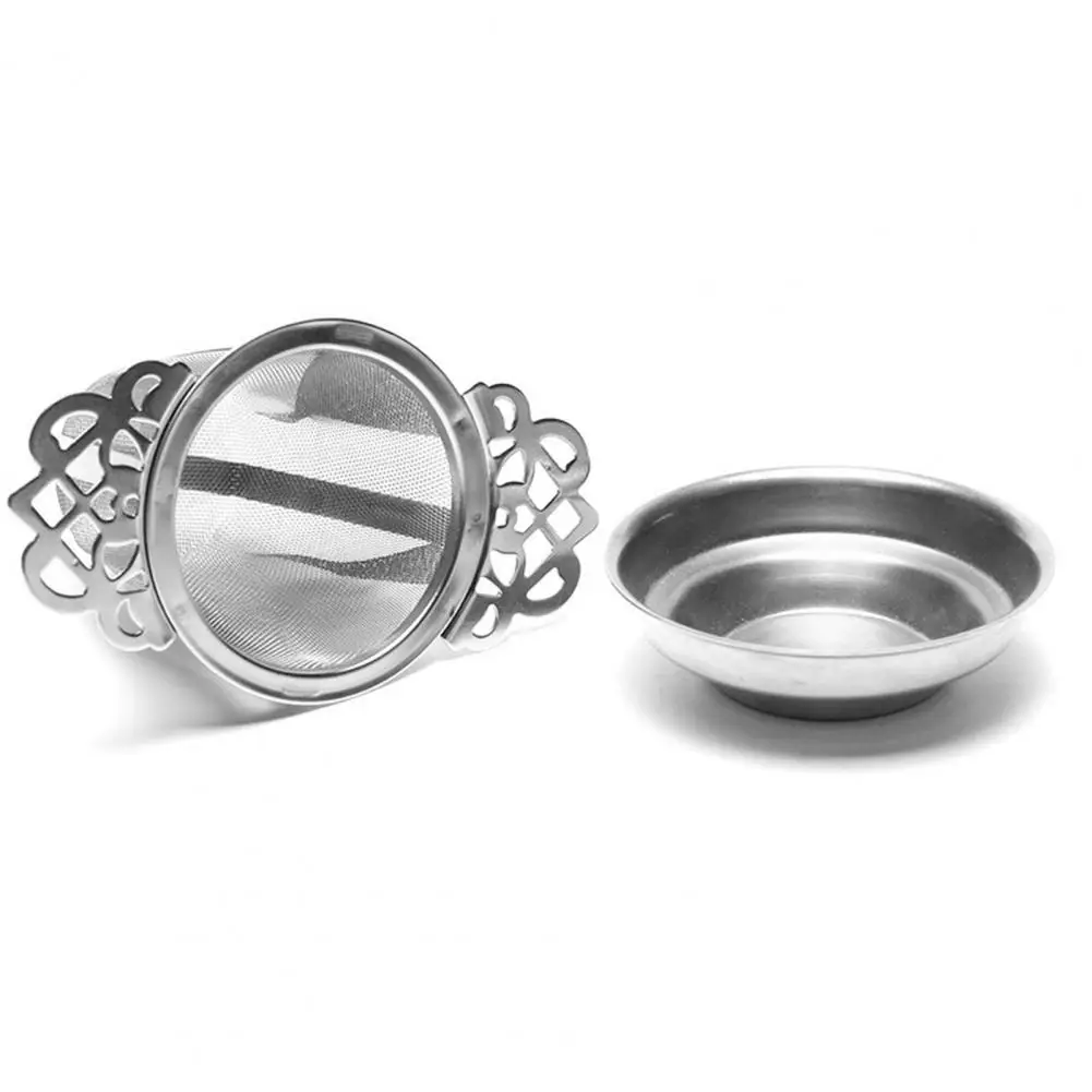 

Pure Flavor Loose Leaf Tea Stainless Steel Tea Infuser Strainer with Capacity Basket Fine Mesh for Loose Leaf Tea Coffee Filter