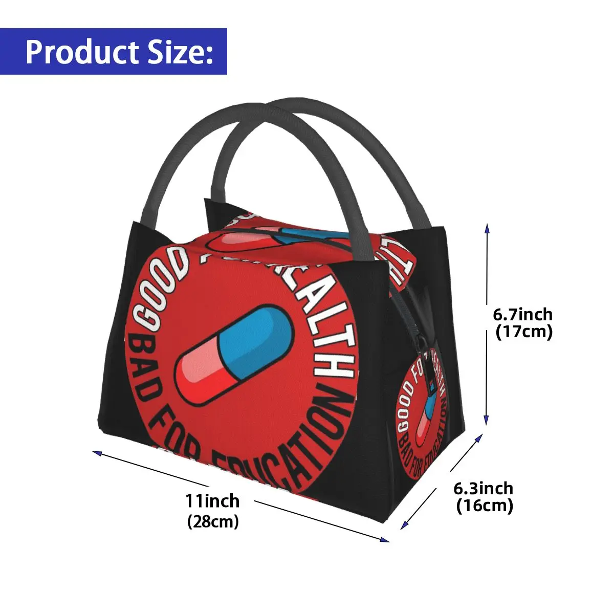 Akira Curious Pill Portable insulation bag for Cooler Thermal Food Office Pinic Container