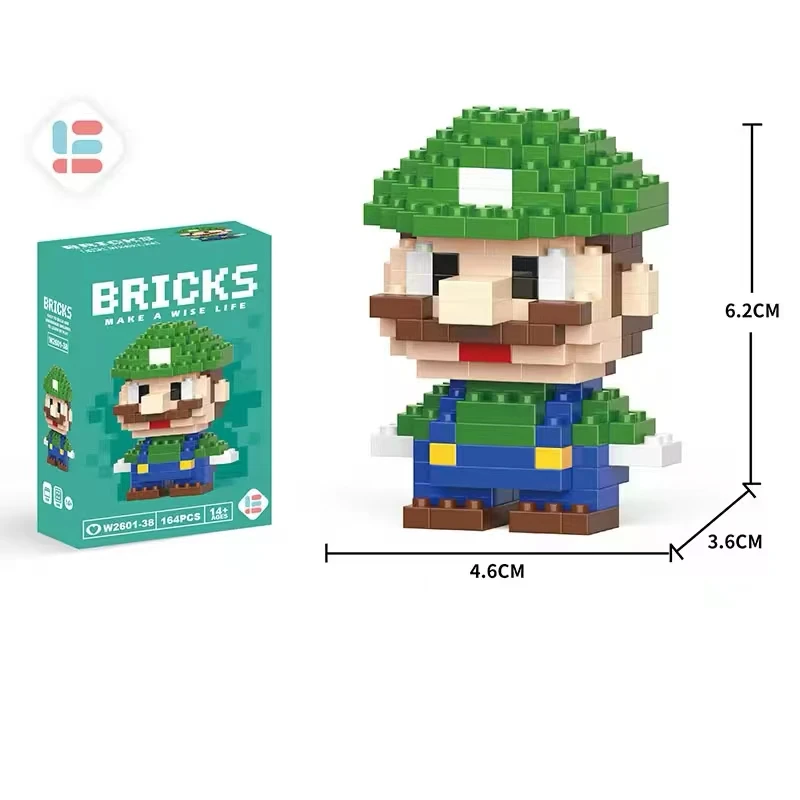 Super Mario Pokeman Toy Building Blacks Lega Blocks Cartoon Character Assembled Model building block Dolls Toys Children Gifts Building Block Toy