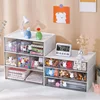 1PC White Plastic Stackable Desktop Drawer Organizer, Multi-Functional Storage Box for Office, Home, and Classroom 4