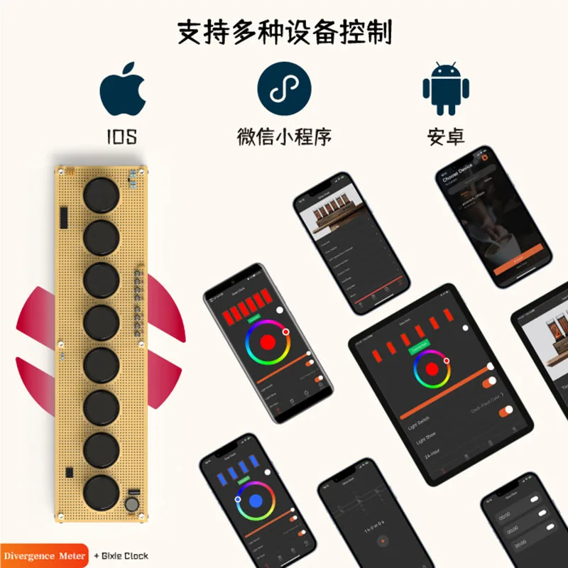 World-line rate of change detector Glow tube clock Destiny stone door Stone door hand gift model 4