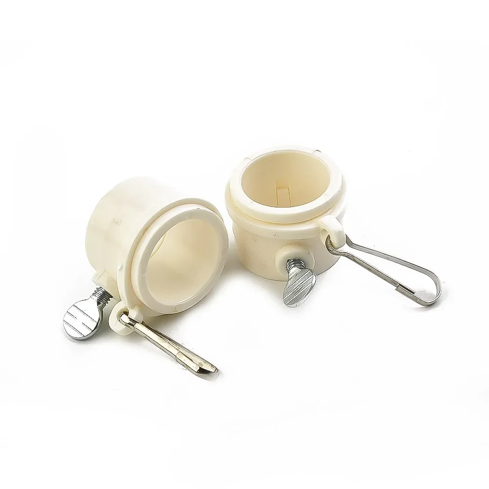 Part Flagpole Ring Room Base Holder Rotating 2Pcs Clamp Clips Flag Pole Garden Grommets Mount Mounting Durable