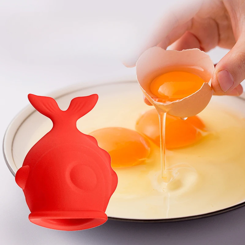 Creative Silicone Fish-shaped Egg White Separator Small Fish-shaped Egg Suction Device Yolk Protein Filter