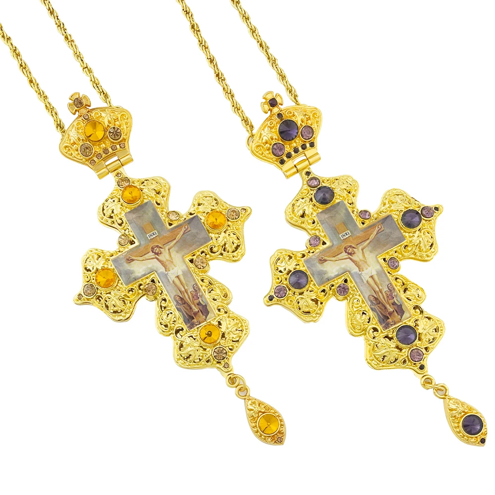 Pectoral Cross Necklace For Religious Greek Orthodox Church Ordination of Priest