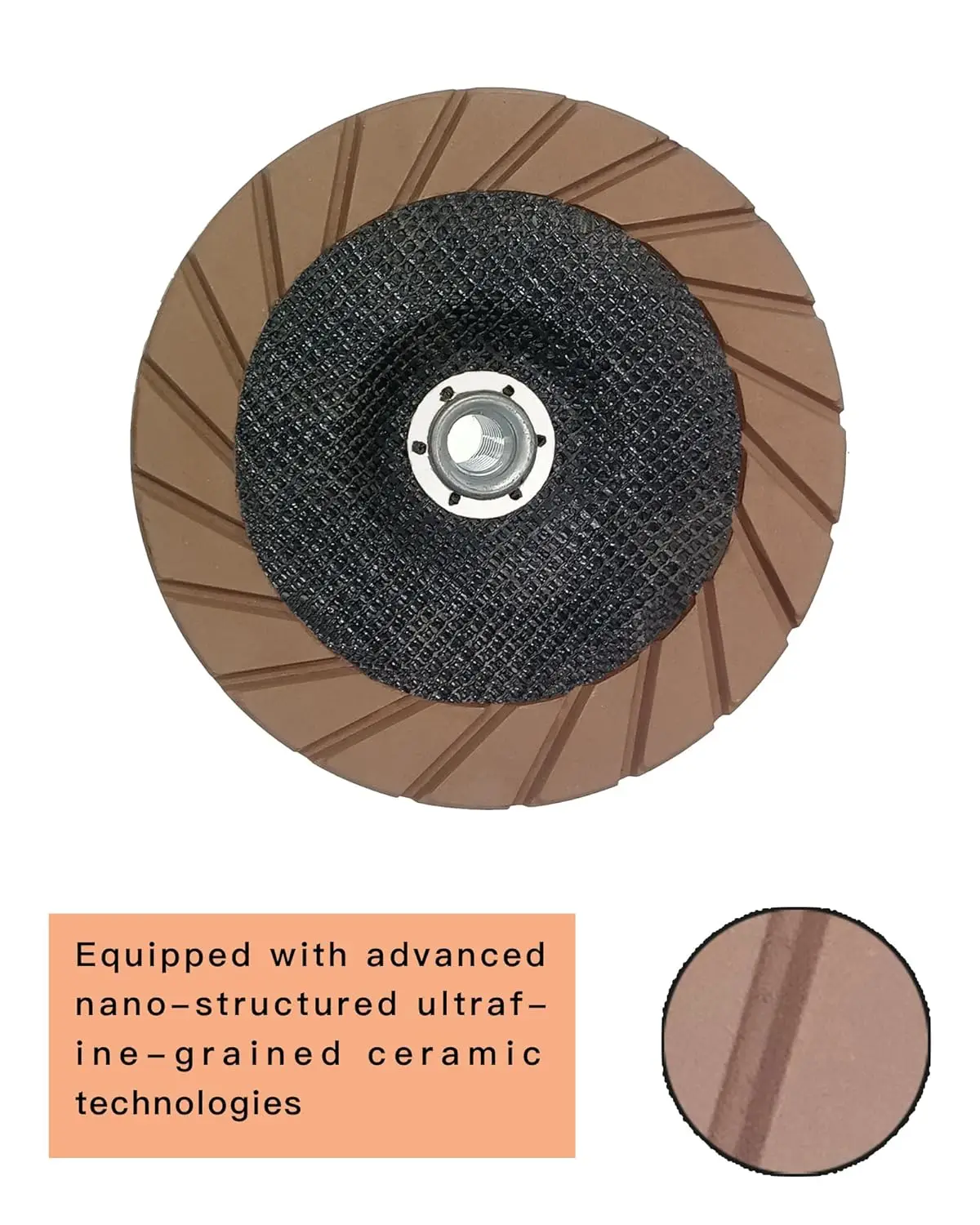 5" Diamond Cup Wheel for Concrete Floor Grinding, 50# Dry Edge Polishing Disc Fits Angle Grinder