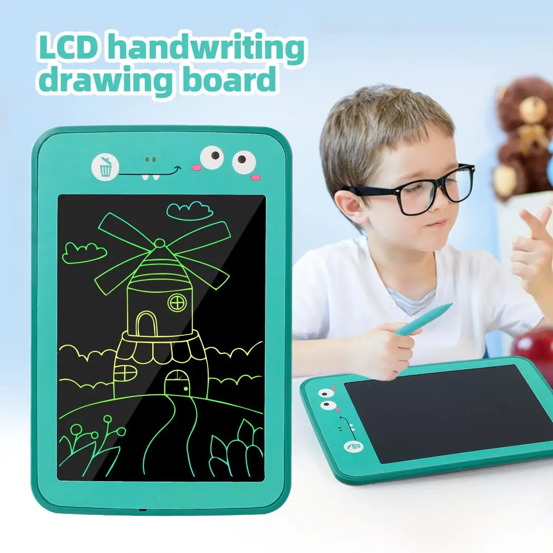 【buy-one-get-one-free】mini dinosaur cartoon drawing board Kids LCD drawing board