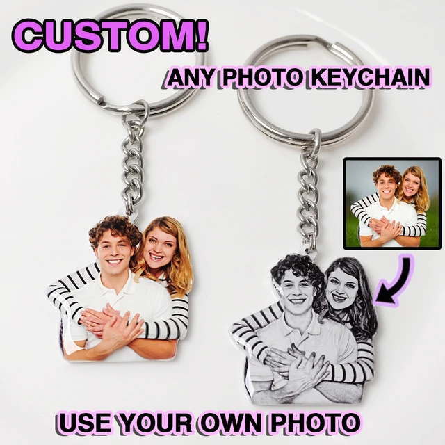  Black Keychain - Personalized Leather Accessory - Engraved Key  Chan - Custom Bereavement Gifts : Handmade Products