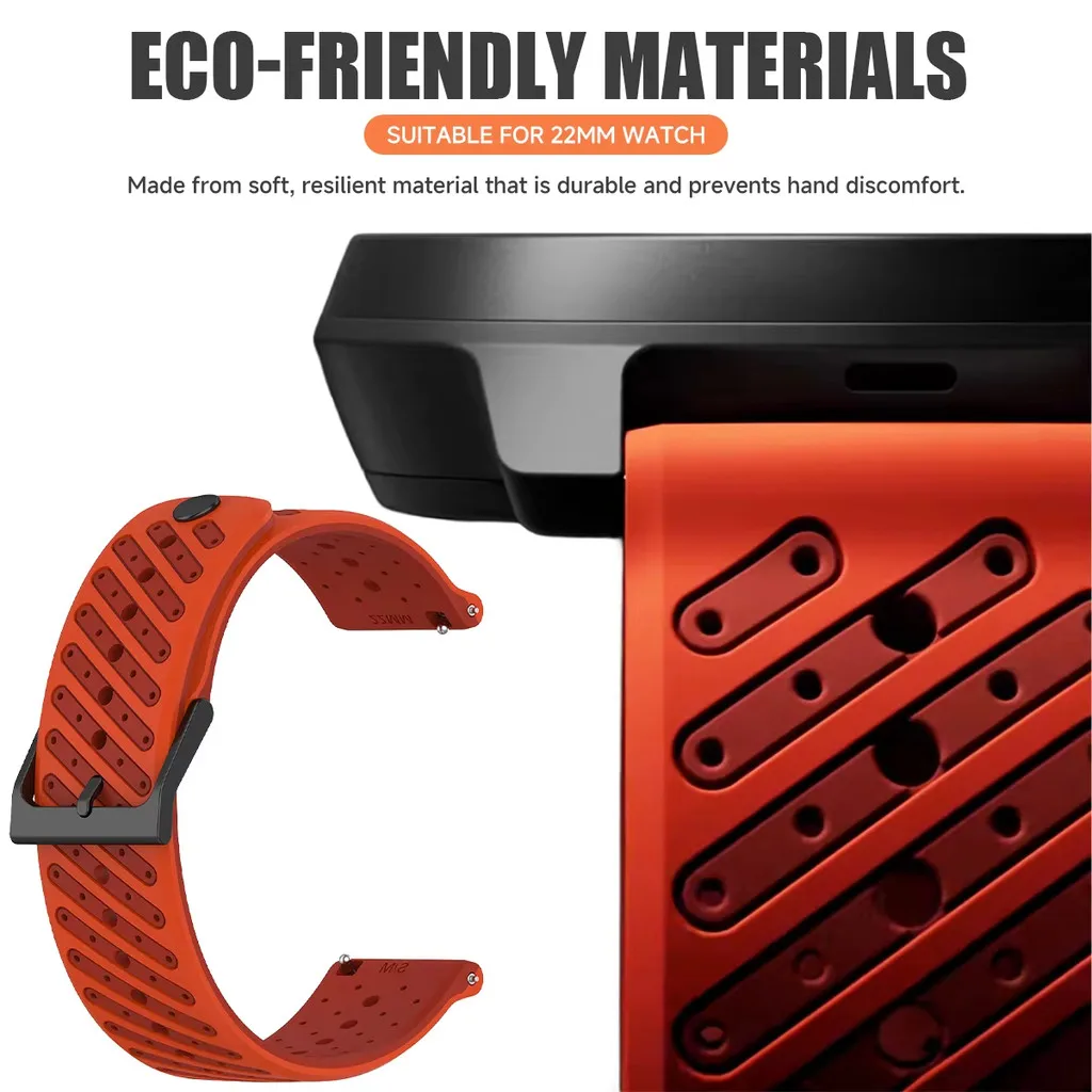 Dual-Color Silicone Ocean Strap, 22mm