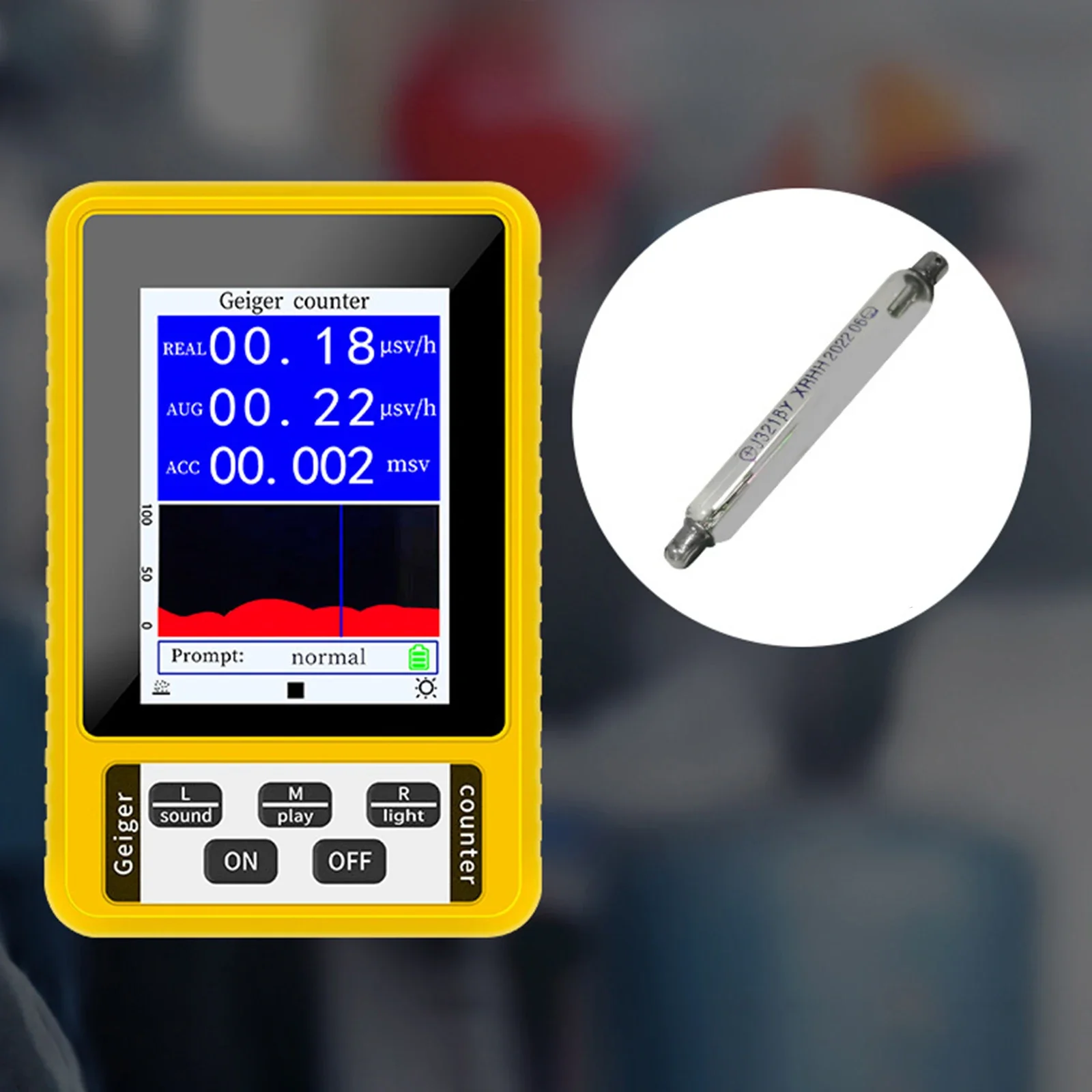 Br-9C Xr3 Portable Digital Emf Nuclear Radiation Detector Geiger Counter With Full Functionality For Home Office Use