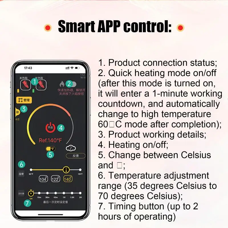 Heated Sneakers Foot Warmer Temperature Controlled Heating Shoes Free-Moving Foot Warmer Non-slip Winter Snow Boot Rechargeable