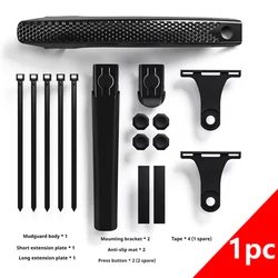 Detachable Bicycle Mudguard - Soft and Durable Fender for Road and Gravel Bikes (Black 1pc)
