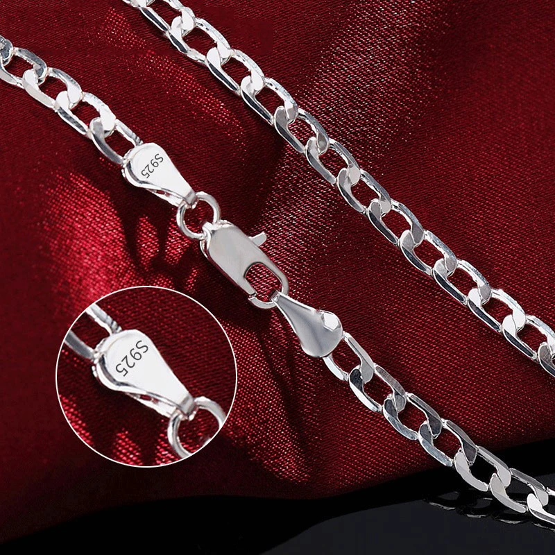 Catena A Corda Intrecciata In Argento - Collana A Catena A Corda In Argento Da Uomo - Collana Da Uomo - Catena In Argento Da 5 Mm - Gioielli Da Uomo Con