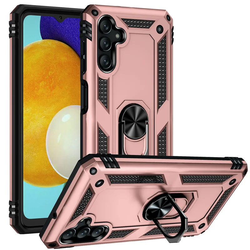 Car Magnetic Ring Holder Armor Back Cover - Shockproof Phone Case