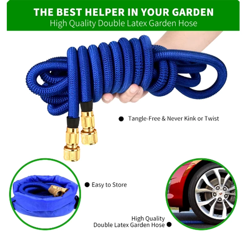 Garden Hose Reels Expandable Watering High Pressure Car Wash Magic Flexible