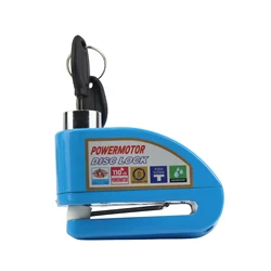 Motorcycle and Scooter Anti - Theft Aluminum Alloy Disc Brake Security Lock (Blue)