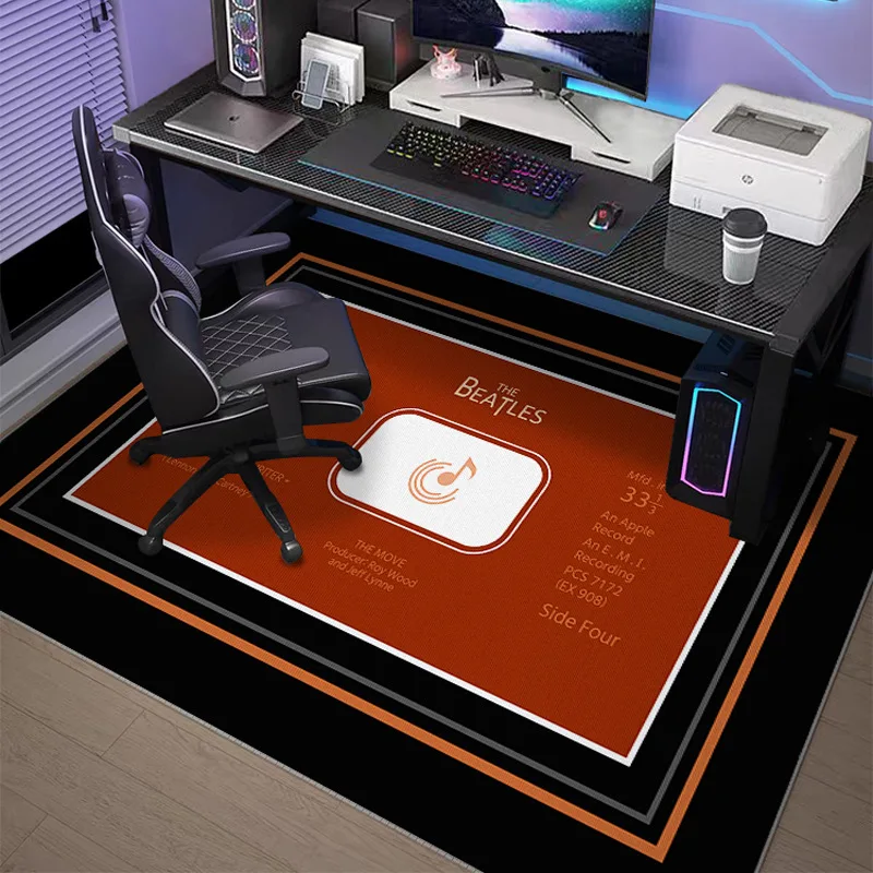 VIKAMA Gaming Room Carpet, Bedroom And Study Computer Swivel Chair Rug Home Soundproof And Anti-Slip Floor Mat, Home Decoration