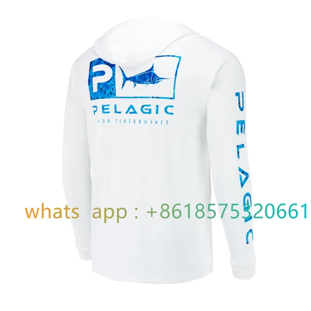 Pelagic Gear Hooded Fishing Shirt Performance Fishing Hoodie Upf50 Sunblock  Shirt Outdoor Quick-dry Athletic Sweatshirt