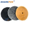 Sharkfox 5/6Inch Wool Car Polishing Pad High Density Lamb Woollen Polish Buffing Pad Wool Polishing Pad for Car Detail Polishing 1