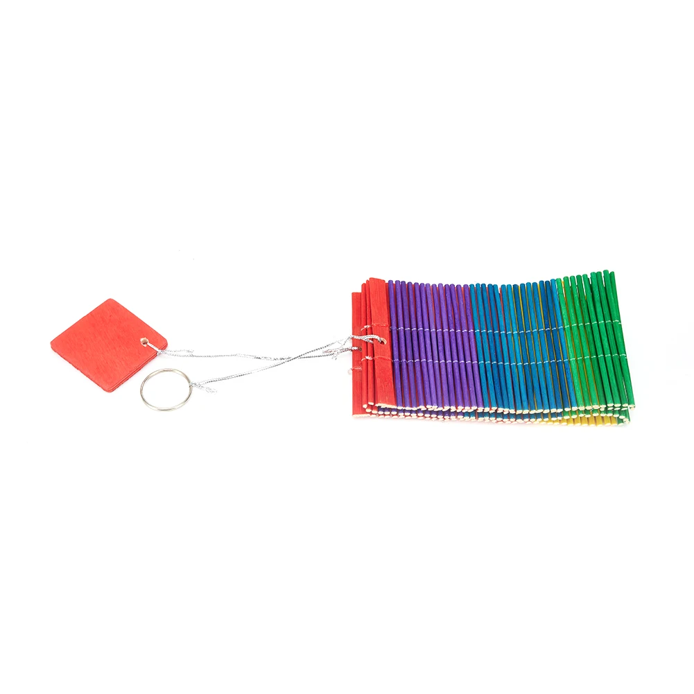 Outdoor Wooden Wind Chimes Yard Garden Colourful Kindergarten Bells Rainbow Wind Chime Wall Hanging Decorations Home Decor 2