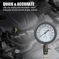 Car Tester Cylinder Test Pressure Gauge M10 M12 M14 M18 Adapter Gasoline Compression Meter Automotive Accessories Motorcycle 2