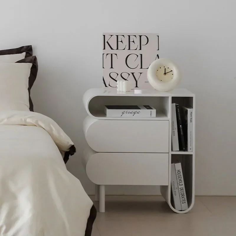 

Storage Nordic Nightstand Modern Minimalist Bedroom Italian Trendy Night Table Corner Luxury Muebles Para El Hogar Room Decor