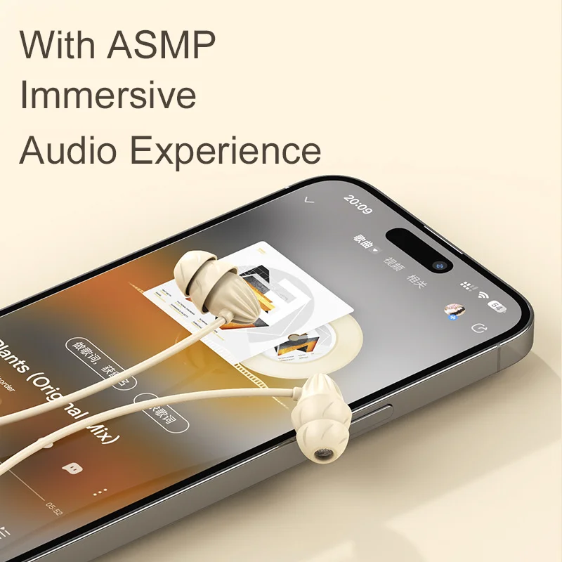 HiFi Surround Sound Noise-Reduction Sleep Earbuds with Mic - Soft Wired Headphones