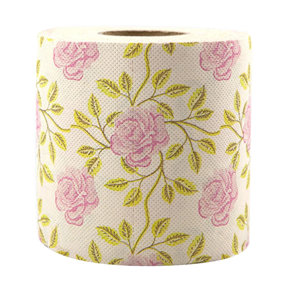 Toilet Paper toilet paper Printed Roll Paper Decorative Flower Printing Napkin Bathroom Tissue For Home Office Workshop Kitchen Tissue Towel